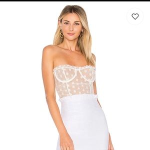 Majorelle Wyn Bodysuit in White XS